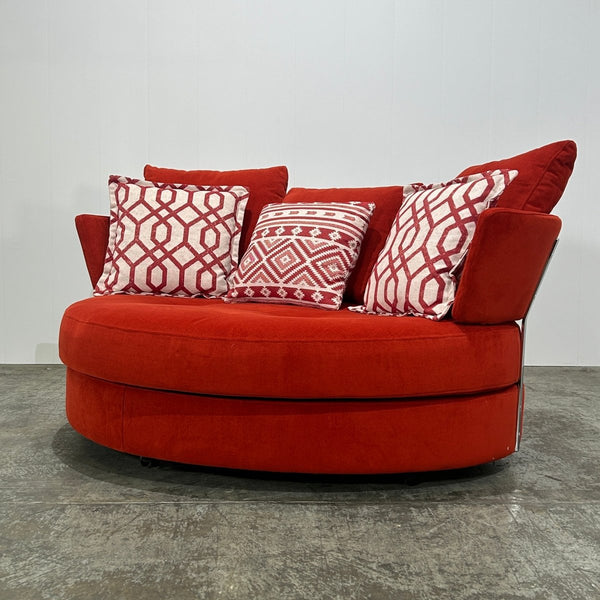 Myapple Swivel Velvet Loveseat by Fama @ REHAUS