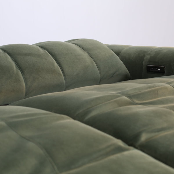 Natuzzi Editions Green Velvet Portento Sofa @ REHAUS