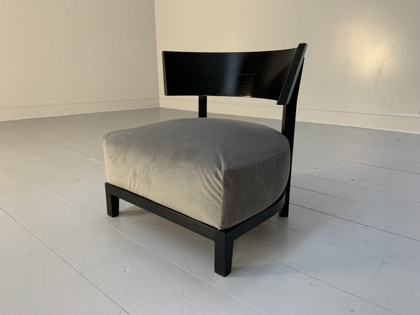 Pair of Flexform Thomas Armchairs - In Grey Velvet @ REHAUS