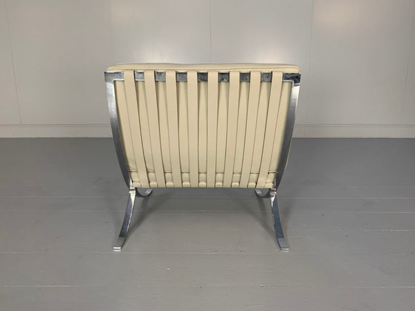 Pair of Knoll Studio Barcelona Chairs - In Pale Leather @ REHAUS