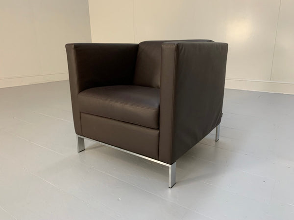 Pair of Walter Knoll Foster 500.10 Armchairs - In Dark - Brown Leather @ REHAUS
