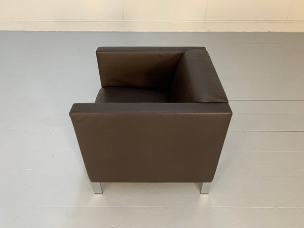 Pair of Walter Knoll Foster 500.10 Armchairs - In Dark - Brown Leather @ REHAUS