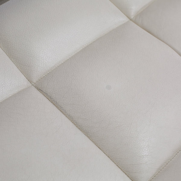 Poltrana Frau Hydra Castor Leather Sofa by Luca Scacchetti - White Cushion and Black Frame @ REHAUS