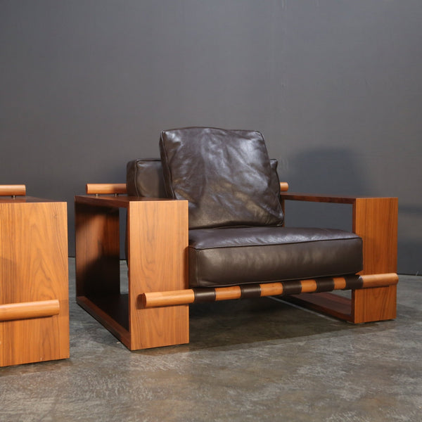 Porada Black Leather Armchair @ REHAUS