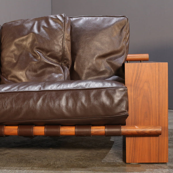 Porada Black Leather Sofa @ REHAUS