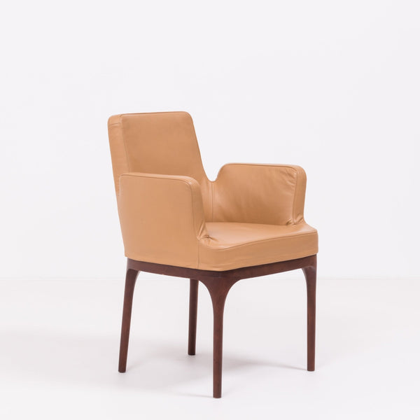 Porada Brown Leather Armchair @ REHAUS