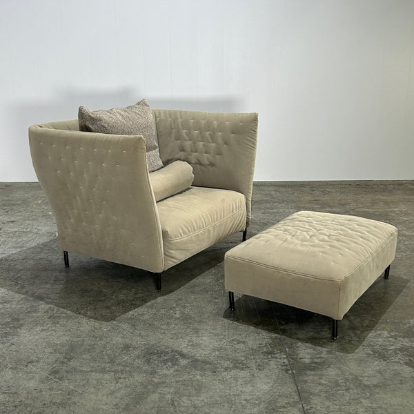 Quilt Armchair & Footstool by SABA Italia @ REHAUS