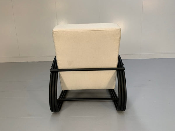 Ralph Lauren Hudson Street Lounge Chair Armchair - In Pale - Linen and Blackened - Metalwork @ REHAUS