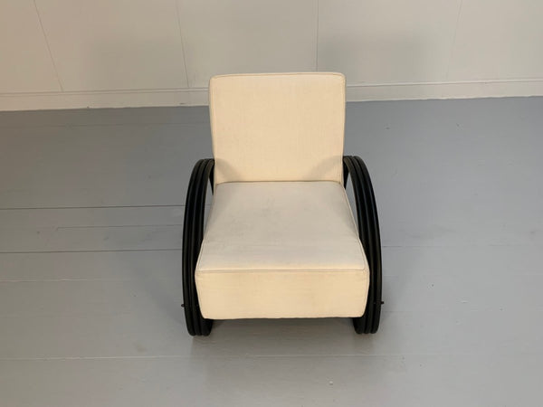Ralph Lauren Hudson Street Lounge Chair Armchair - In Pale - Linen and Blackened - Metalwork @ REHAUS