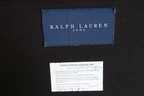 Ralph Lauren Hudson Street Lounge Chair Armchair - In Pale - Linen and Blackened - Metalwork @ REHAUS