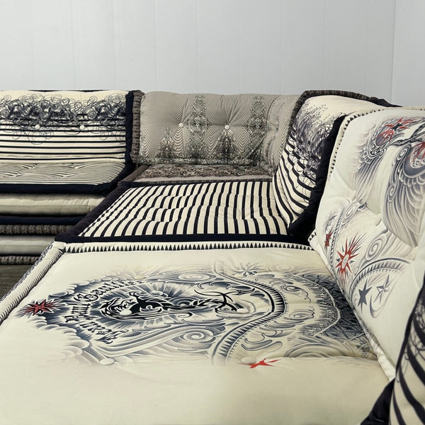 Roche Bobois Mah Jong Sectional Sofa by Jean Paul Gaultier, Set of Twenty One @ REHAUS