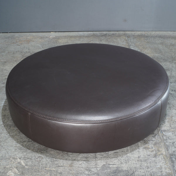 Roche Bobois Solstice Leather Ottoman in Dark Chocolate by Philippe Bouix @ REHAUS