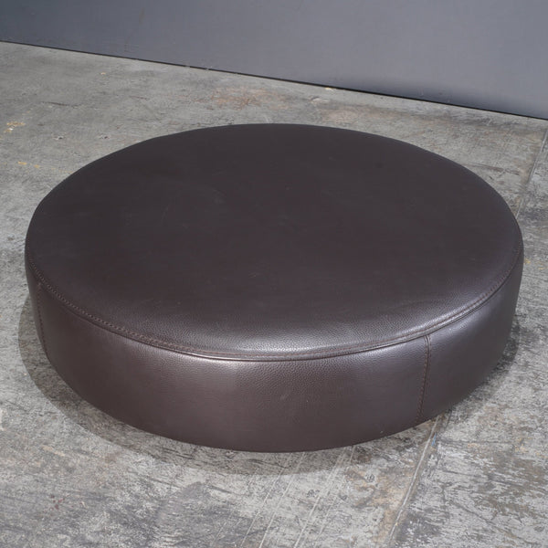 Roche Bobois Solstice Leather Ottoman in Dark Chocolate by Philippe Bouix @ REHAUS