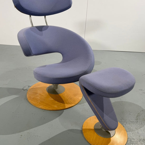 Stokke Peel II Chair & Footstool by Olav Eldøy @ REHAUS
