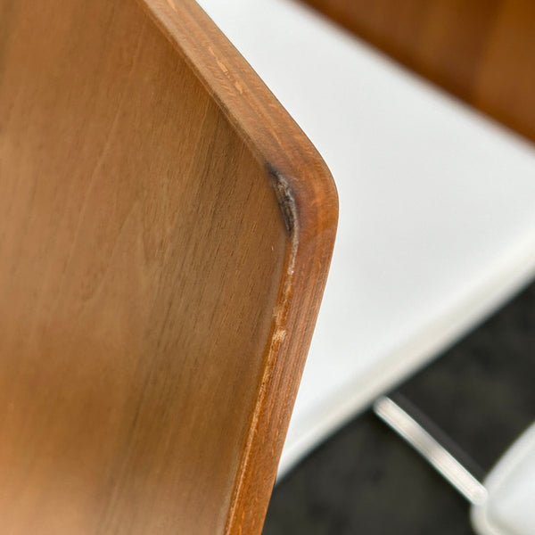 Swing Walnut and Leather Chairs by Calligaris, Set of Eight @ REHAUS