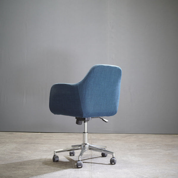 Swivel Office Chair with Blue Padding @ REHAUS