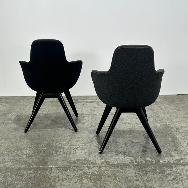 Tom Dixon Grey Scoop High Back Chair @ REHAUS