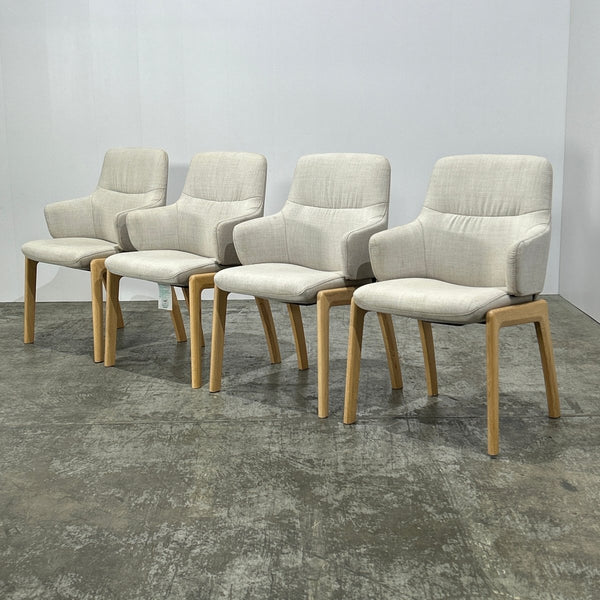 Vanilla Low Back Armchairs by Stressless, Set of Four @ REHAUS