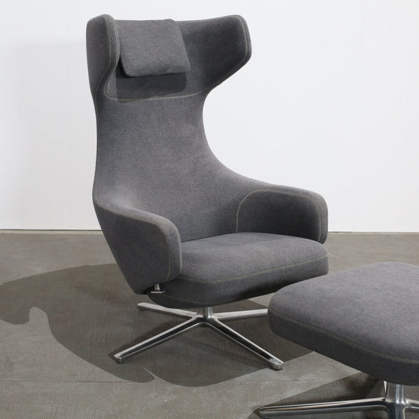 Vitra Grand Repos Lounge Chair & Footstool by Antonio Citterio @ REHAUS