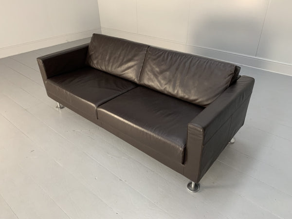 Vitra Park 2 - Seat Sofa - In Dark Brown Leather @ REHAUS