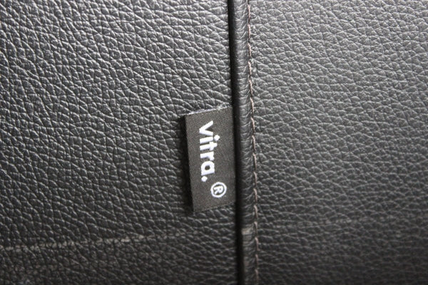 Vitra Park Armchair - In Jet Black Leather @ REHAUS