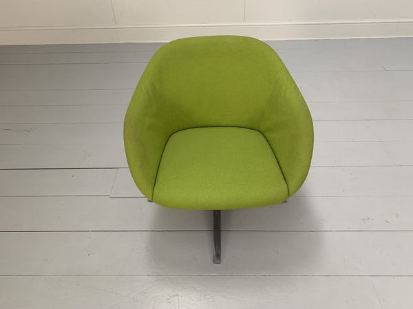 Walter Knoll Turtle Armchair - In Lime Green Fabric @ REHAUS