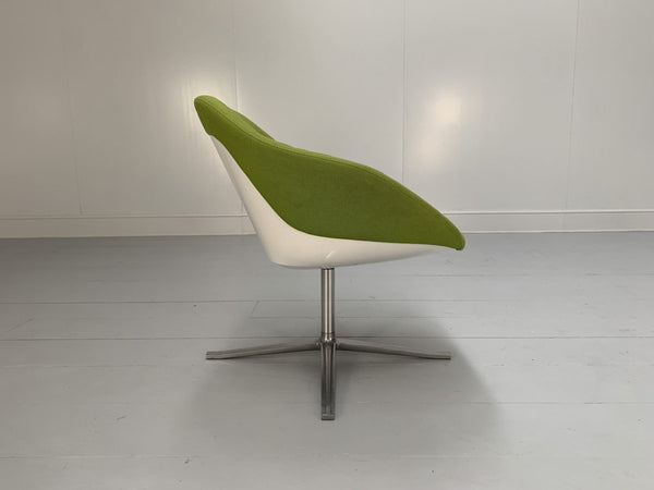 Walter Knoll Turtle Armchairs - In Lime Green Fabric, Set of Four @ REHAUS