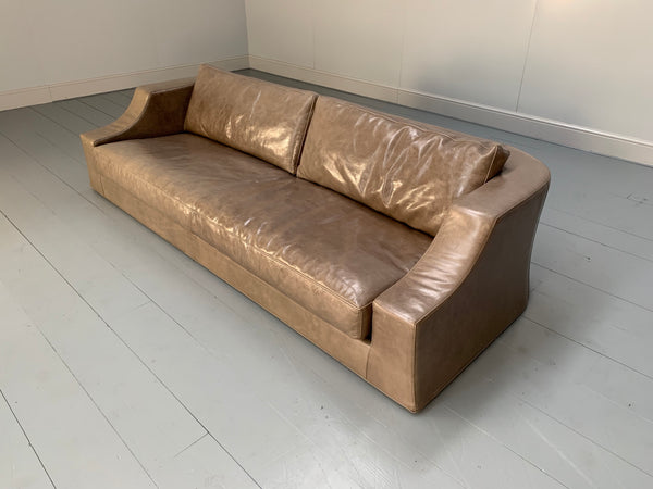 Baxter of Italy 4-Seat Sofa - In Grey Brown Tuscany Leather