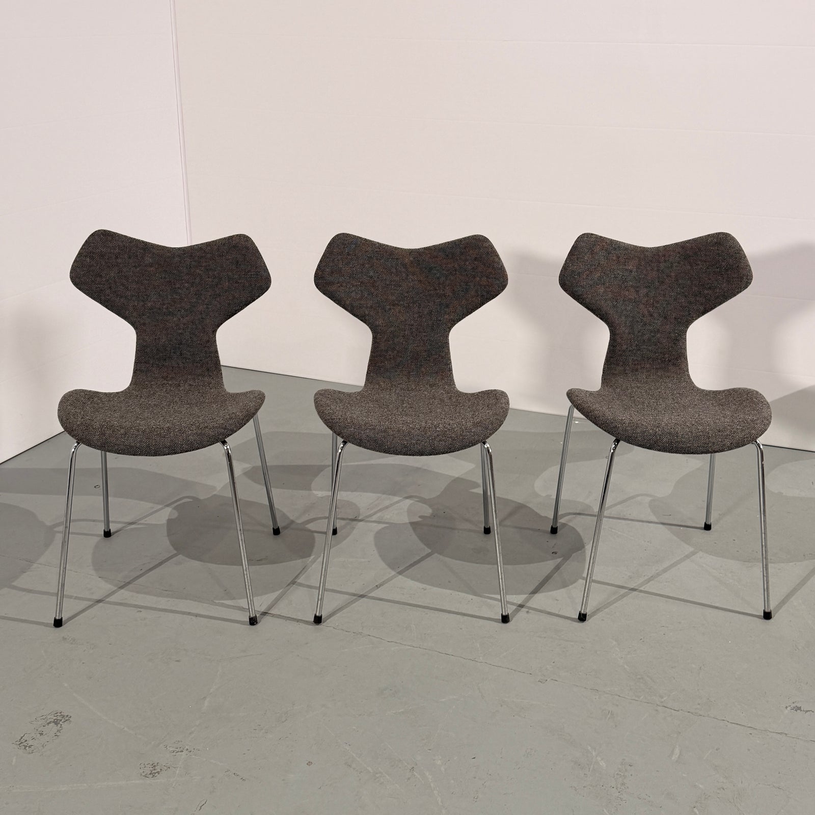 Fritz Hansen Grand Prix Chairs by Arne Jacobsen, Set of Three