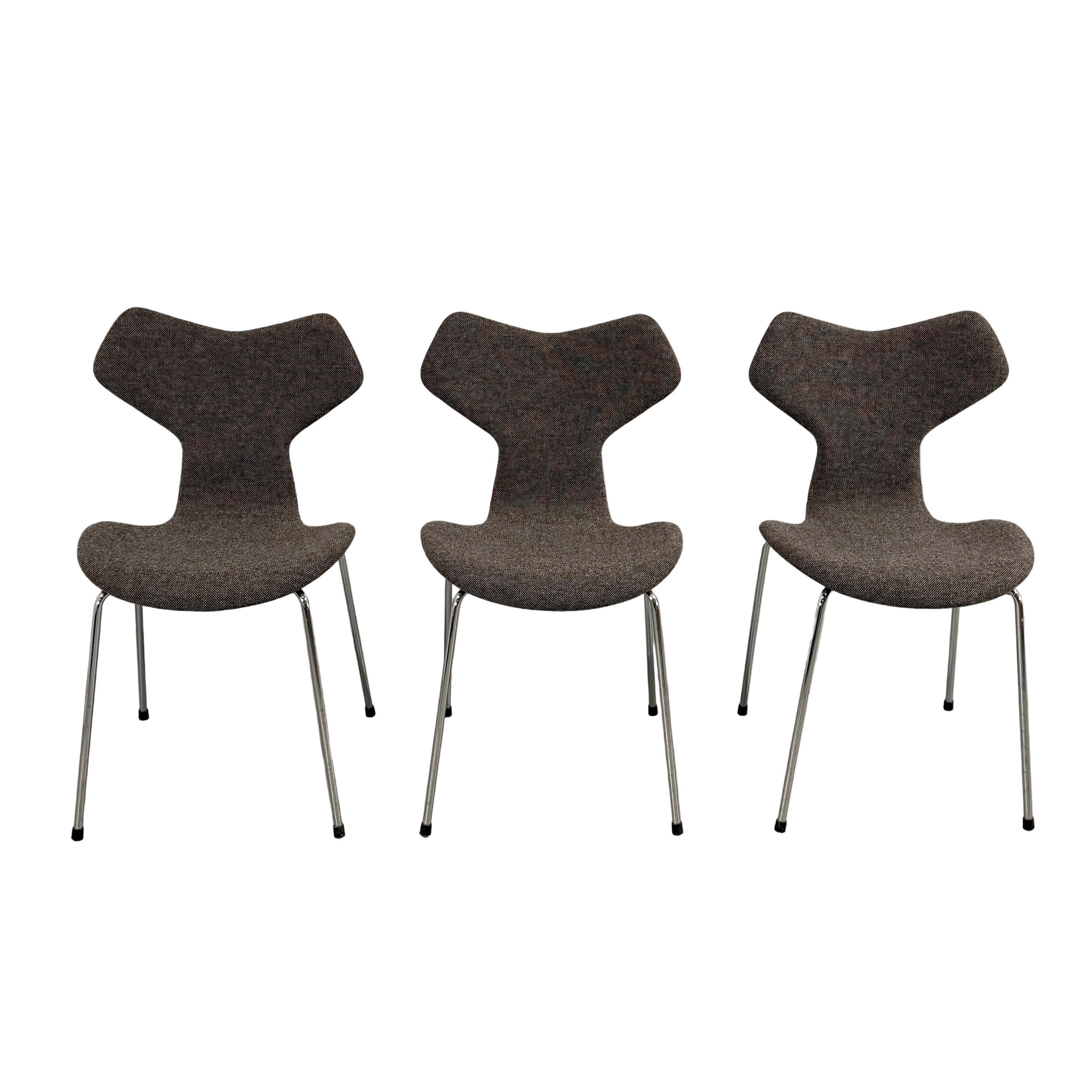 Fritz Hansen Grand Prix Chairs by Arne Jacobsen, Set of Three