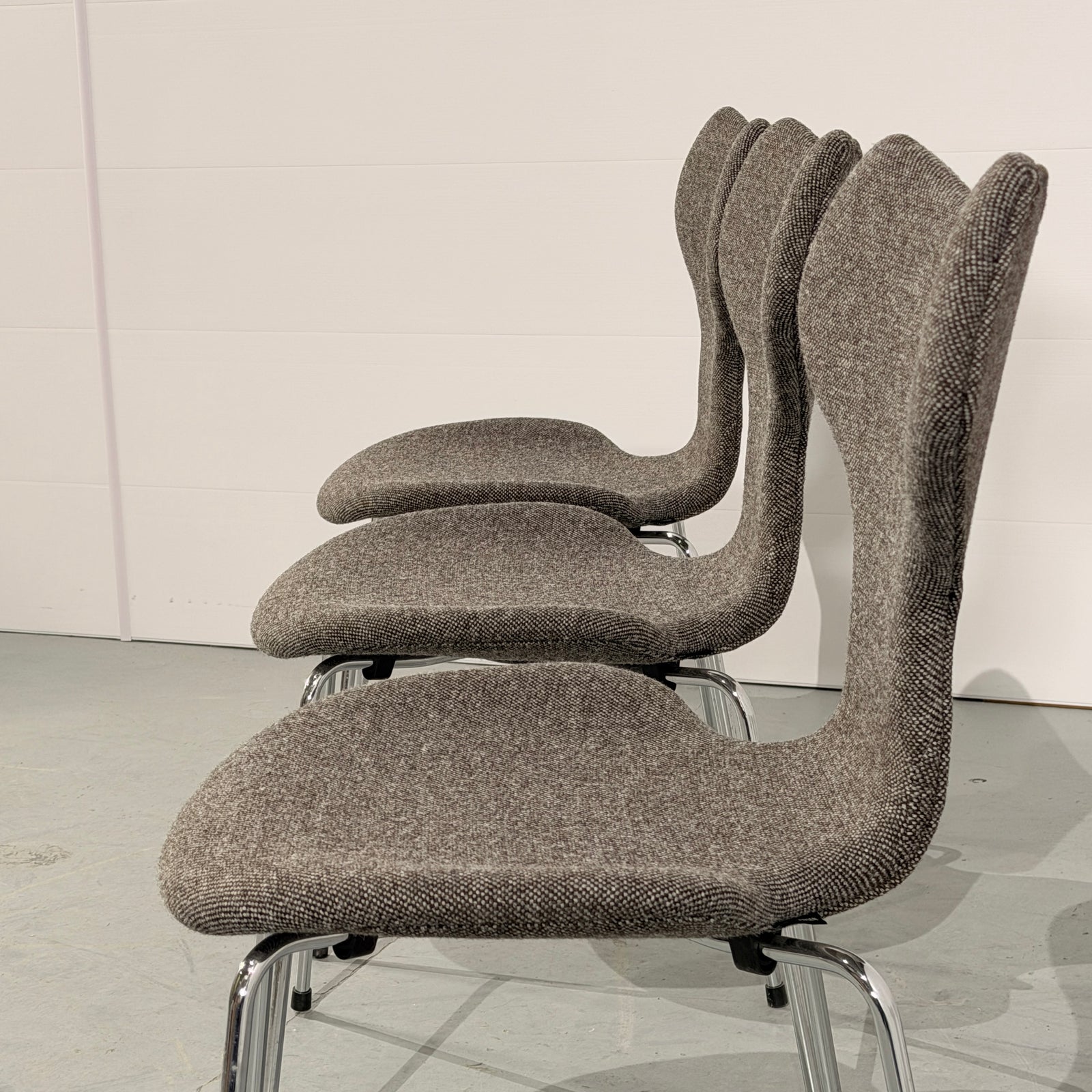 Fritz Hansen Grand Prix Chairs by Arne Jacobsen, Set of Three