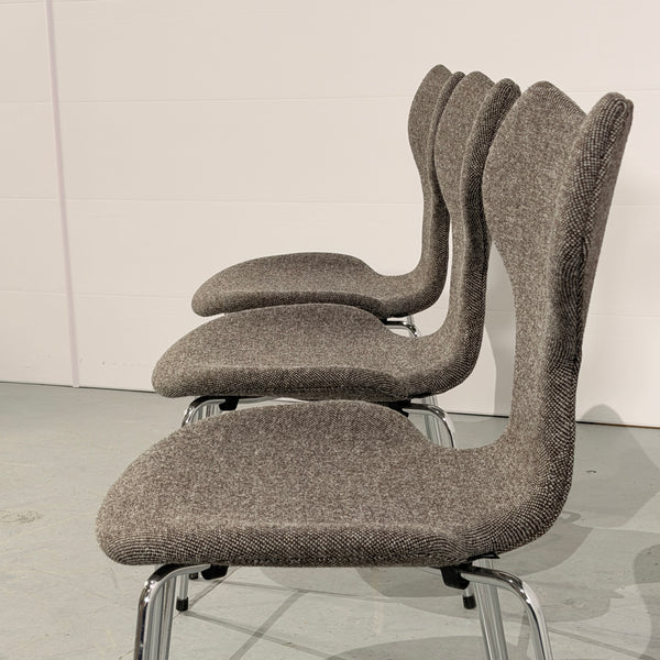 Fritz Hansen Grand Prix Chairs by Arne Jacobsen, Set of Three