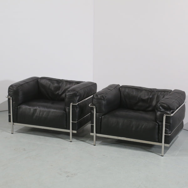 Cassina LC3 Armchair, Set of Two