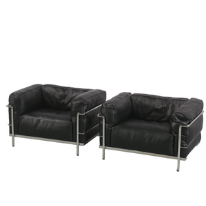 Cassina LC3 Armchair, Set of Two
