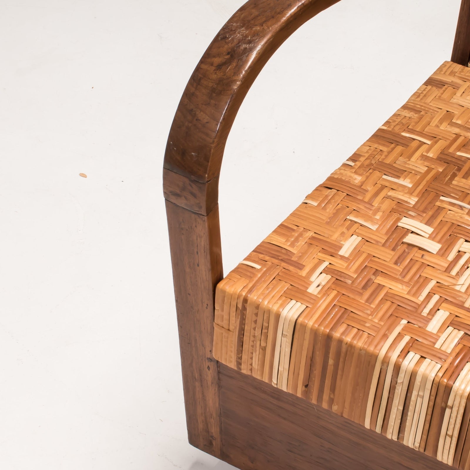 1920s Art Deco Teak & Cane Armchairs, Set of 2 - REHAUS - 1920's
