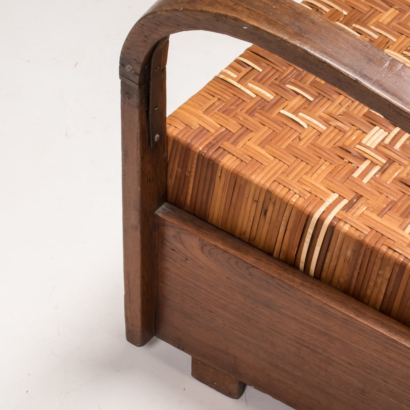 1920s Art Deco Teak & Cane Armchairs, Set of 2 - REHAUS - 1920's