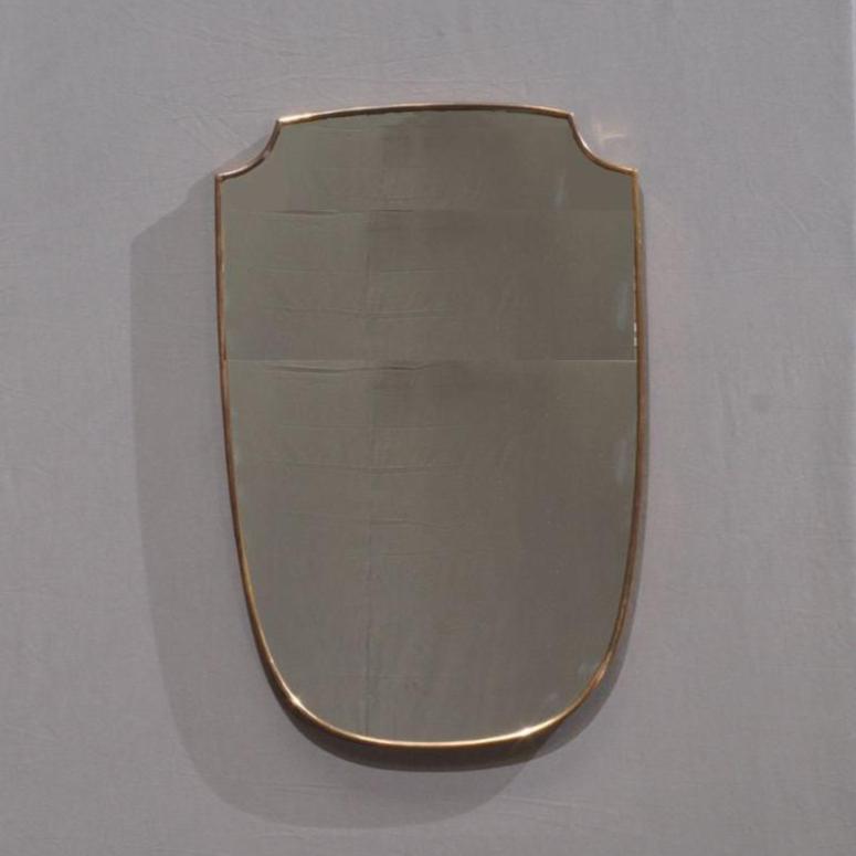 1950s Italian Shield Shape Wall Mirror - REHAUS - Unknown