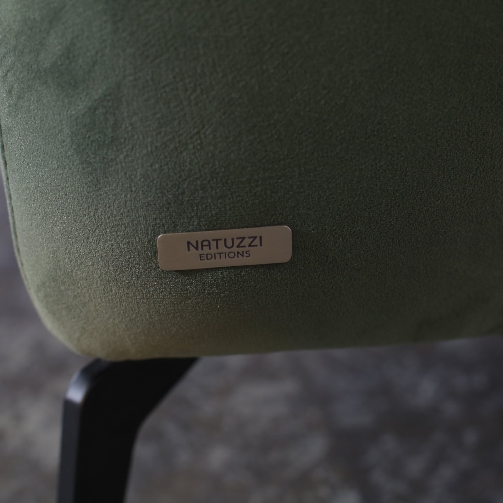 Natuzzi Editions Green Velvet Portento Sofa
