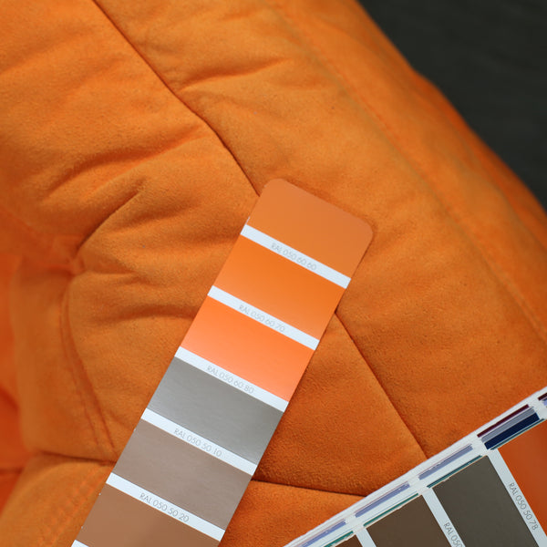 Ligne Roset Orange Three Seater Togo by Michel Ducaroy