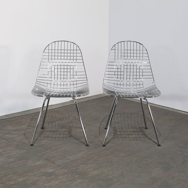 Vitra DKX Wire Chairs by Eames, Set of Two