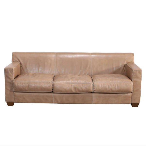 Hermès Reeditions 3 Seater Leather Sofa by J.M. Frank