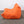 Ligne Roset Orange Modular Togo Sofa and Footstool by Michel Ducaroy, Set of Five