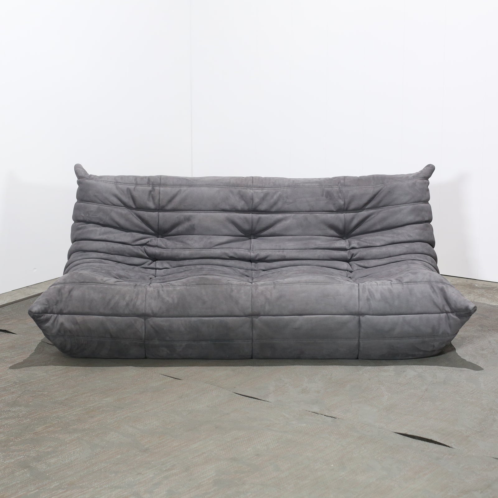 Ligne Roset Grey Corner and Three Seater Togos, Set of Two