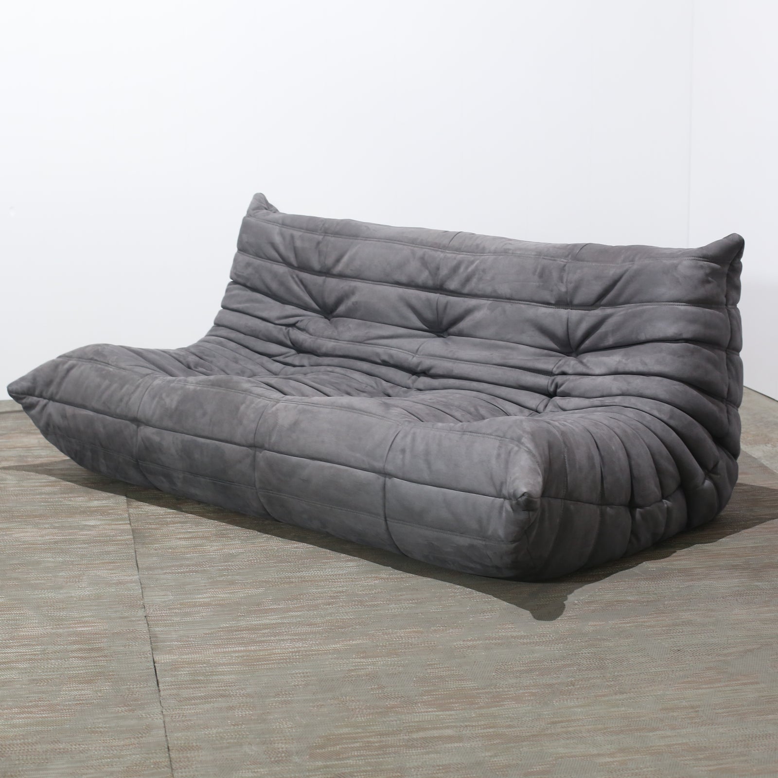 Ligne Roset Grey Corner and Three Seater Togos, Set of Two