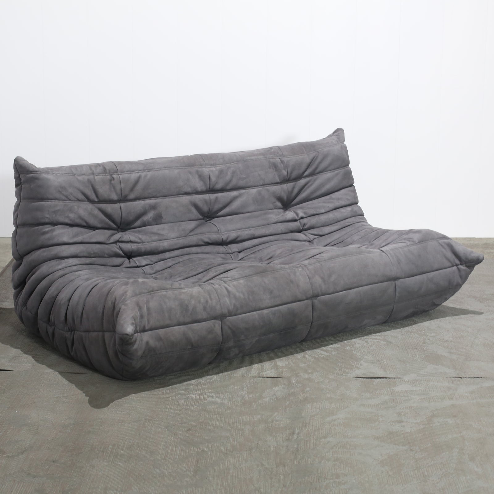 Ligne Roset Grey Corner and Three Seater Togos, Set of Two