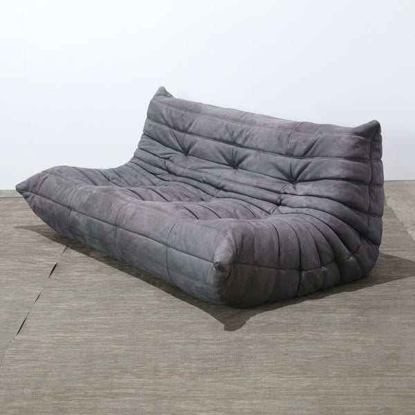 Ligne Roset Grey Corner and Three Seater Togos, Set of Two