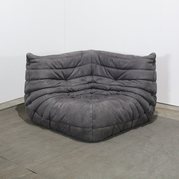 Ligne Roset Grey Corner and Three Seater Togos, Set of Two