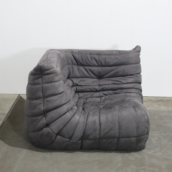 Ligne Roset Grey Corner and Three Seater Togos, Set of Two