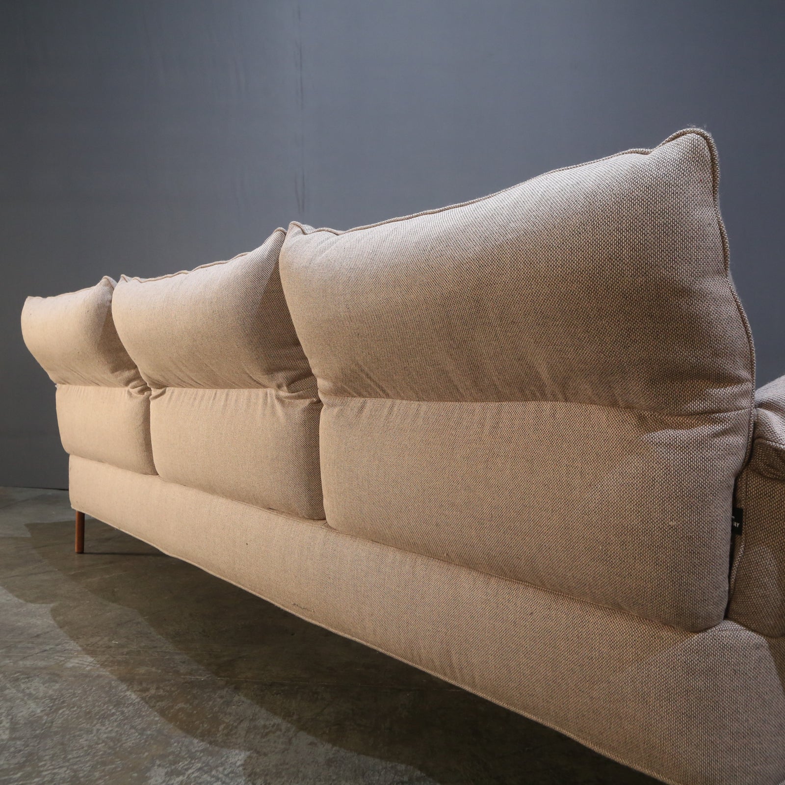 Hay Three Seater Grey Fabric Sofa