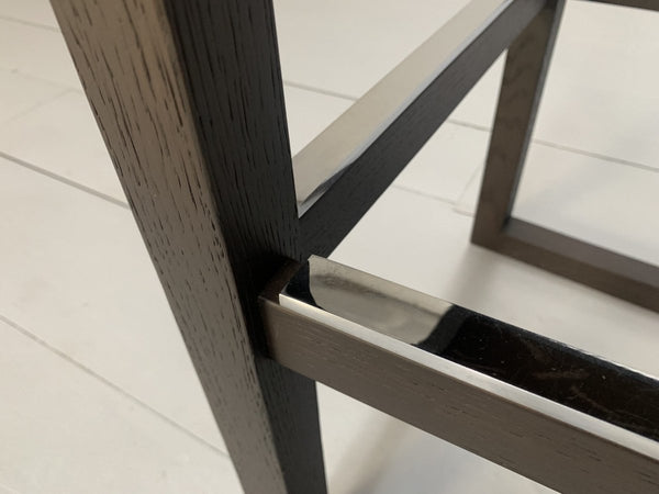 4 B&B Italia Musa SM46G Tall Bar Stool Chairs - In Dark Grey Kasia Leather, Set of 4 @ REHAUS